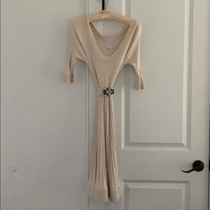 Rebecca Taylor Cream Knit with Beaded Belt Detail